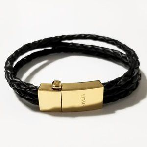 Vitaly Tether Leather Bracelet - Size 8.5"